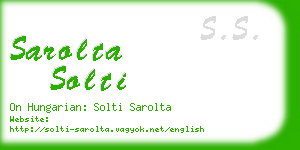sarolta solti business card